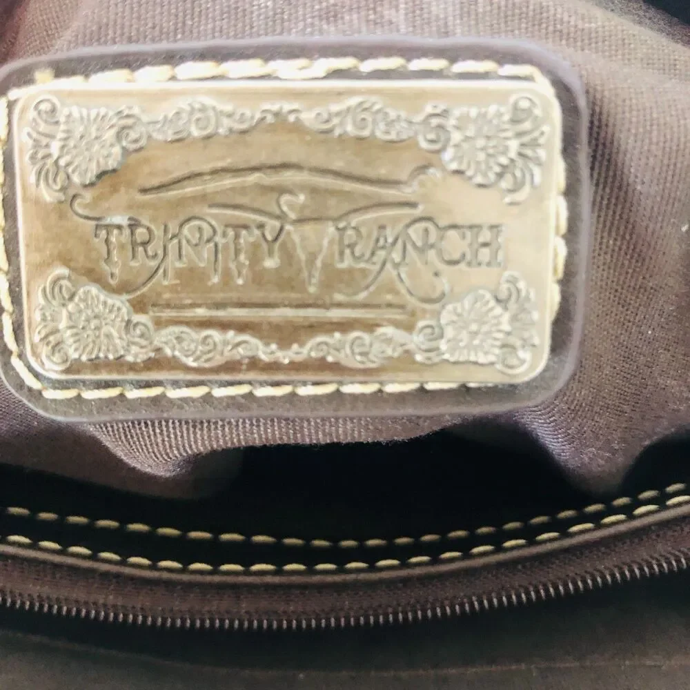 Montana West Trinity Ranch Hair on Cowhide Tooled Leather Concealed Carry Bag